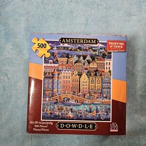 Dowdle Amsterdam 500-Piece Puzzle - Colorful Cityscape